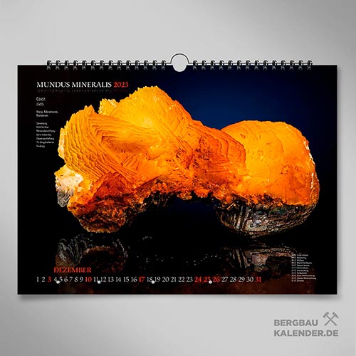 Mineralienkalender MUNDUS MINERALIS 2023 - Dezember