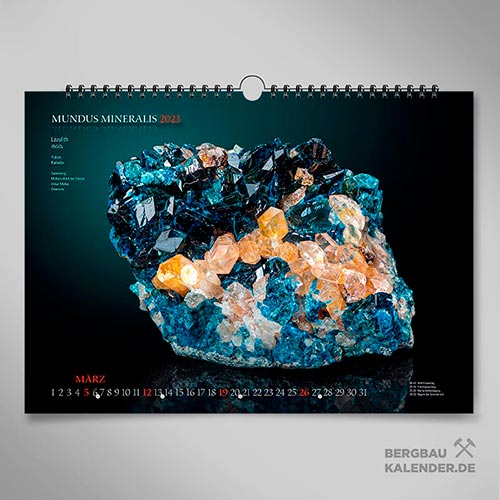 Mineralienkalender MUNDUS MINERALIS 2023 - Mrz